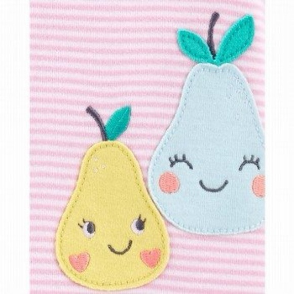 Carters Pear Snug Fit Cotton Footie One Piece PJs - Toddler Girl size 24 months - Picture 3 of 9